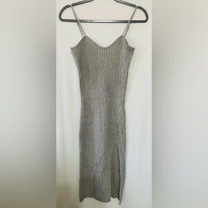 Strappy Ribbed Sleeveless Dress w/ Shrug Top Women’s S-L Trendy Set NWOT